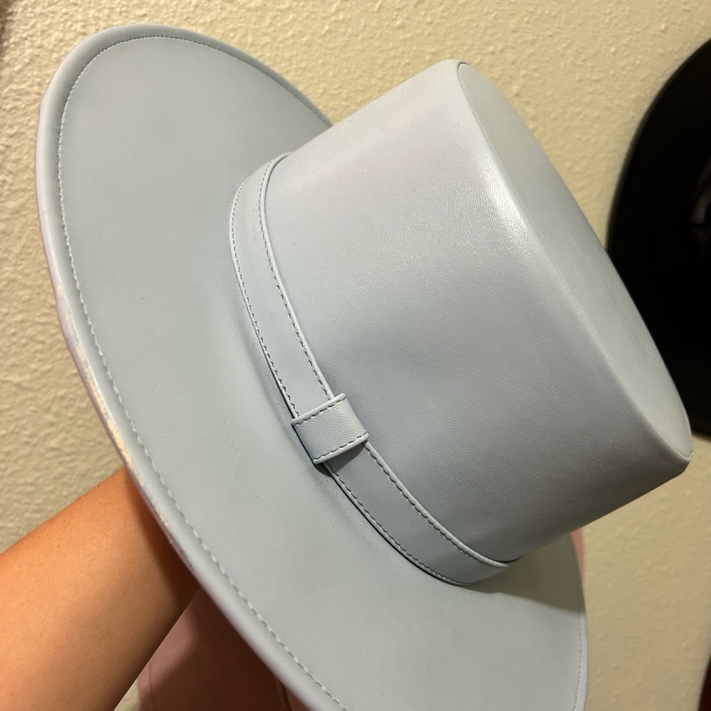 Baby blue hat